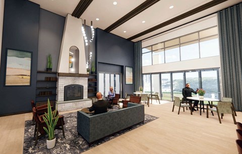 Dominium-Casa Azure-Community Room Rendering